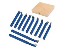 KATSU 11 Piezas Torno Torneado Fresado Juego de Herramientas de Corte 8 x 8mm Punta de Carburo Cementado Punta Soldada Cortador de Soldadura para Tornos CNC Ingeniería Metalúrgica 11011808