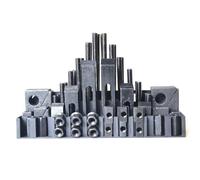 KATSU 58PCs Juego de Sujeción con Ranura en T M12 Ingeniería Métrica Precisión Kit de Sujeción de Fresado para Torno CNC Máquina de Corte de Metal Herramienta de Molde 402216