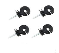 KATSU Aisladores de anillo para cercas eléctricas, paquete de 50 unidades, aisladores de anillo atornillables, para postes de madera, cercas Field Guardian, puertas para pastos
