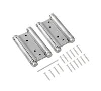 KATSU Bisagras de Resorte de Doble Acción de 4" 100mm, 1 Par con Tornillos Bisagras de Acero Inoxidable para Puertas Batientes Dobles para Puertas Internas y Externas de Cocina de Salón 54611040
