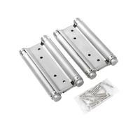 KATSU Bisagras de Resorte de Doble Acción de 6" 150mm, 1 Par con Tornillos Bisagras de Acero Inoxidable para Puertas Batientes Dobles para Puertas Internas y Externas de Cocina de Salón 54611060