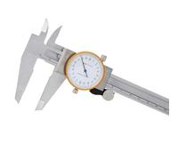 KATSU Calibrador de Esfera Vernier 150mm 6" Acero Inoxidable de Alta Precisión Cabeza Bloqueable y a Prueba de Golpes 4 Vías Calibre Micrómetro 401230