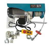 KATSU Polipasto eléctrico 1000KG 1600W Cabrestante eléctrico 18M Cable de Alambre, con Control Remoto, Polipasto de Cable eléctrico para Garaje, Tienda de Automóviles, Elevador de Techo