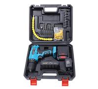 KATSU Taladro inalámbrico 18 V con kit de accesorios + eje flexible + broca de doble extremo + 5 brocas + 6 puntas de destornillador con 1 extensión + 2 baterías 1,5 Ah + cargador