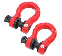 KATSU Tools Grilletes de remolque, paquete de 2, pasador de seguridad de 7/8" y arandelas, resistencia a la rotura de 68 000 lb, cuerda de cabrestante para recuperación todoterreno 4x4, rojo
