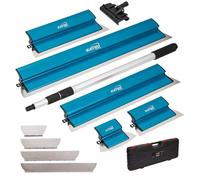 KATSU Tools Juego de Hojas de Desnatado para Paneles de Yeso, Espátulas de Acero Inoxidable de 25 + 40 + 60 + 80 cm, Tablero de Espátula de Alisado para Quitar Pared, Techo