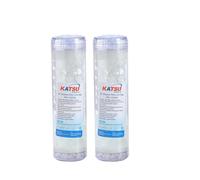KATSU Tools Paquete de 2 cartuchos de polifosfatos para filtro de agua, removedor de escamas de cal, cartucho de filtro de silifos de 10 pulgadas, cristales de silicofosfato, modelo 150230