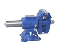 KATSU Tornillo de Banco de 5" 125mm, Abrazadera de Mesa de Banco de Trabajo con Base Giratoria de 360 Grados, Multiusos y Resistente para Mecánicos e Ingenieros 402365