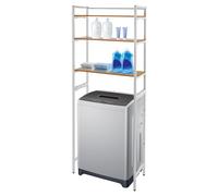 KAUITOPU Estantería para lavadora, estantería de baño independiente con estantería de almacenamiento de 3 niveles, para cocinas, baños, lavanderías, garajes, talleres (color mader blanco)