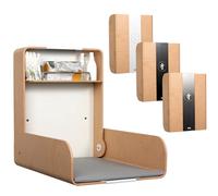 KAWAmidi Beech - Cambiador Timkid | Certificado TÜV | Mesa plegable y ahorra espacio | Incluye cambiador gris | Ideal para el sector público y privado | Fabricado en Alemania