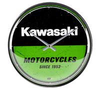 Nostalgic-Art Reloj de Pared Retro, Ø 31 cm, Kawasaki - Motorcycles - Idea de Regalo para Moteros, Official License Product (OLP), Gran decoración para la Cocina, diseño Vintage