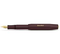 Kaweco Pluma Classic Sport – plumín acero 23 quilates con punta de iridio – 13,5 cm, fino burdeos