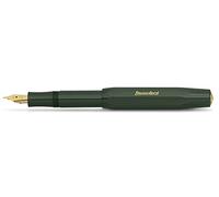 Kaweco Classic Sport pluma estilográfica, plumín acero chapado oro 23 kt, punta iridio, fino, verde