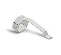 Kaweco Clip para pluma estilográfica y bolígrafo Perkeo, accesorio clásico y bonito con discreto logotipo para fijar el bolígrafo, resistente a los arañazos y de acero inoxidable, plateado