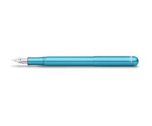 Kaweco COLLECTION - Pluma estilográfica Liliput Blue I Premium de aluminio con punta de acero para cartuchos de tinta, pluma exclusiva de 12,4 cm, punta EF (extra fina)