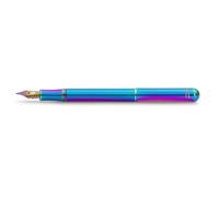 Kaweco COLLECTION - Pluma estilográfica Liliput Kolibri I Premium de color arco iris con punta de acero iridiscente para cartuchos de tinta, instrumento de escritura 12,4 cm, punta I B (ancha)