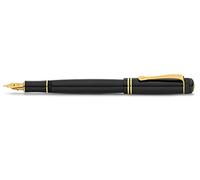 Kaweco DIA2 Gold - Pluma estilográfica para cartuchos de tinta (incluye estuche), diseño nostálgico