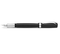 Kaweco Pluma estilográfica Student I Premium para cartuchos de tinta con pluma de acero de alta calidad, pluma nostálgica de lujo, color negro, ancho de pluma: BB (extra ancha)