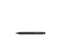 Kaweco SPECIAL Portaminas de 0,3 mm, negro, de aluminio en formato octogonal de ocho caras, lápiz de minas de 14 cm, recargable, color negro con goma de borrar