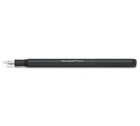 Kaweco SPECIAL Pluma estilográfica negra de aluminio en formato octogonal de ocho cantos, incluye estuche de regalo, ancho de pluma: EF (extrafino)