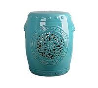 KAXLDHH Taburete de Jardín de Cerámica 45cm Mesa Auxiliar Orificio de Ventilación Superior Base Estable Superficie Lisa Forma de Tambor Soporte Macetas