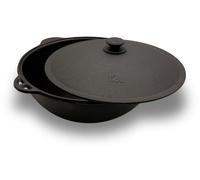 Kazan de 8 litros con tapa de aluminio, estilo uzbeko, con fondo redondo