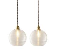 KBUUKYYXouy Lámpara colgante de cristal con forma globo nórdico, lámparas colgantes minimalistas modernas, japonesas creativas for dormitorio, fácil limpiar, iluminación(2 lights)