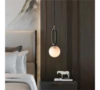 KBUUKYYXouy Lámpara Nórdica Moderna Colgante De Mármol Sala Estar Dormitorio Hotel Noche Lámparas Techo Decoración Cobre, Luz Cálida-D 12cm(Cold White,D 12cm)