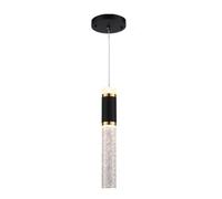 KBUUKYYXouy Luces colgantes Isla de cocina, isla aluminio modernas regulables, Accesorios iluminación techo tubo largo con burbuja cristal for comedor dormitorio(Three-colour Light)