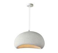 KBUUKYYXouy Luces colgantes modernas Lámpara colgante de estilo japonés Acabado hormigón con forma nido pájaro blanca for cocina Isla Bar Dormitorio Restaurante(50cm)