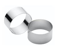 KC BLUE KitchenCraft - Aro de Cocina de Acero Inoxidable, 7 x 3,5 cm, Juego de 2