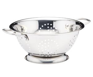 Kc blue kitchencraft colador, escurridor, acero inoxidable, doble mang