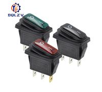 KCD3 interruptor basculante impermeable ON-OFF/ON-OFF-ON 3 pines, 2/3 posiciones, equipo eléctrico con potencia de iluminación, 16A 250VAC/20A 125VA Negro