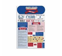 KCDFDVJFBM Game Room Wall-Art Shuffleboard Rules Chart Canvas Print Poster for Basement Bar Decor or Man Cave Gift Idea(Unframed,12x18inch(30x45cm))