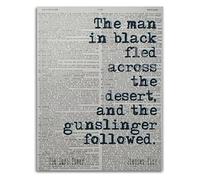 KCDFDVJFBM Literary Quote Dictionary Page Art Inspirational Poster Canvas Wall-Art for Study Room Office Decor(Unframed,16x24inch(40x60cm))