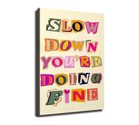 KCDFDVJFBM You're Doing Fine Affirmation Poster Motivational Quote Canvas Wall-Art for Living Room(Unframed,16x24inch(40x60cm))