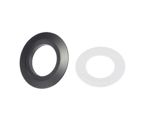 Kdjuope Placa Adaptadora para Botón de Descarga de Inodoro, Repuesto Universal, Fabricada en PP, Compatible con Accesorios, Negro