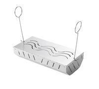 Kdouehg Caja para Ahumar Astillas de Madera de Acero Inoxidable con Tapa Abatible, Paquete de 2, para un Ahumado Especial.