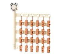 Kdouehg Rejilla de Secado Multifuncional Ropa Interior Almacenamiento de Lavandería Artefacto Montado en la Pared con Múltiples Clips Estante Plegable para Balcón A