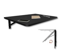 KDR Produktgestaltung Mesa plegable de pared, 70 x 50 cm, mesa de comedor, mesa de cocina, para la pared, mesa de bar, mesa de pie, mesa de pared, plegable, para montaje en pared, color negro