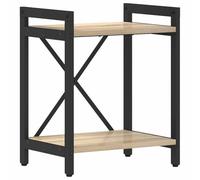 KDVXBCQJH Librería de 40 x 30 x 50 cm de madera de roble Sonoma | Estantería escalonada compacta con marco de acero negro para estudio y sala de estar. Soporta hasta 60 kg para decoración y