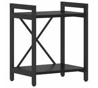 KDVXBCQJH Librería negro efecto roble 40 x 30 x 50 cm estantería de pie | Organizador compacto de madera y metal para oficina, dormitorio o pasillo con estantes estables.