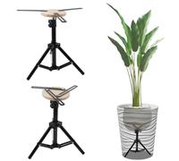 KeaJuidy 2 juegos de maceteros de altura ajustable para macetas grandes, altura ajustable, 30 - 50 cm, para macetas grandes, interior y exterior