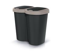 Keden Compacta B Duo 40L, marrón/negro, dos tapas, montaje en pared