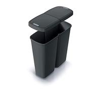KEDEN Papelera con 2 tapas independientes color negro 50L.