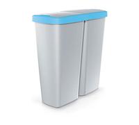 KEDEN Poubelle avec 2 couvercles indépendants de 50L