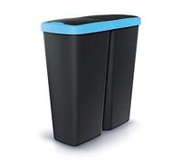 KEDEN Poubelle avec 2 couvercles indépendants de 50L