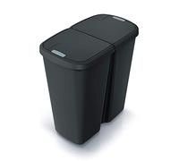 Generique Papelera KEDEN con 2 tapas independientes negro 45 L 50 cm