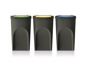 Keden Sortibox Juego de Cubos de Reciclaje Apilables (3, 35L)