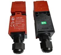 KEDU Interruptor de puerta de seguridad Interruptor de límite de bloqueo de puertas interruptor de doble polo, QKS8, paquete de 2 (función F2, cable Gland M16)
